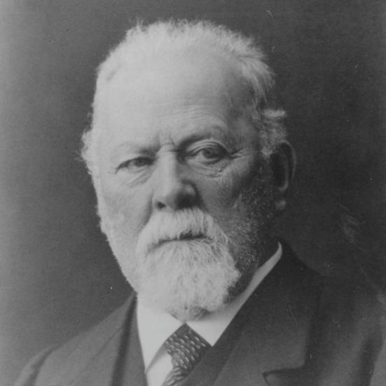 Sort-hvid portræt af borgmester Nicolai Emil Hansen.